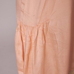 1920s Peach and Lace Flapper Slip Dress